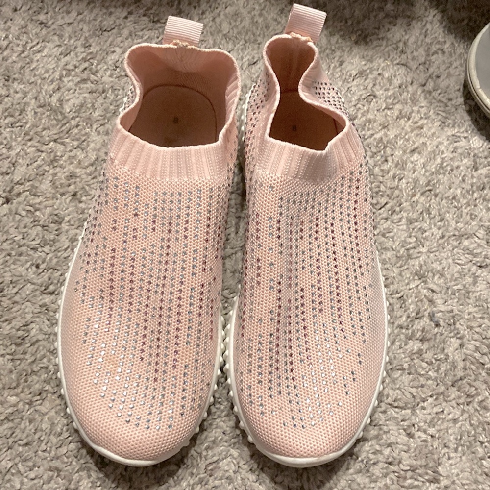 XERTIA size 8 pink with rhinestones